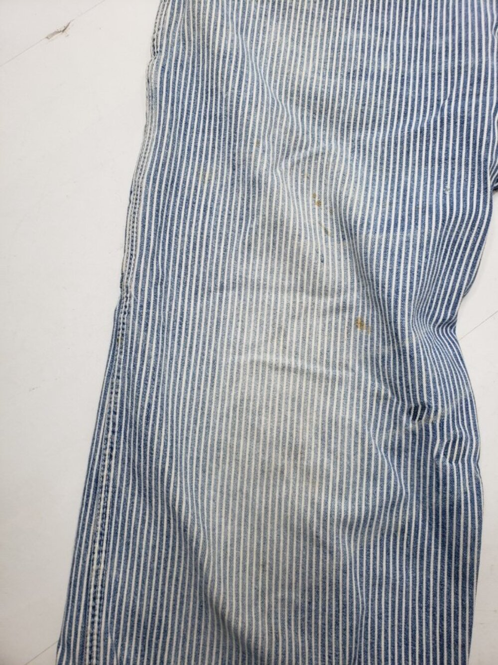 Vintage Liberty Hickory Stripe Bib Overalls Railroad Denim Workwear USA - Picture 6 of 16